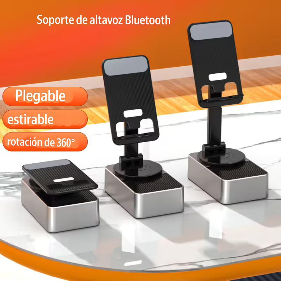SOPORTE PARA TELEFONO CON AUDIO Y BLUETOOTH 3 en 1