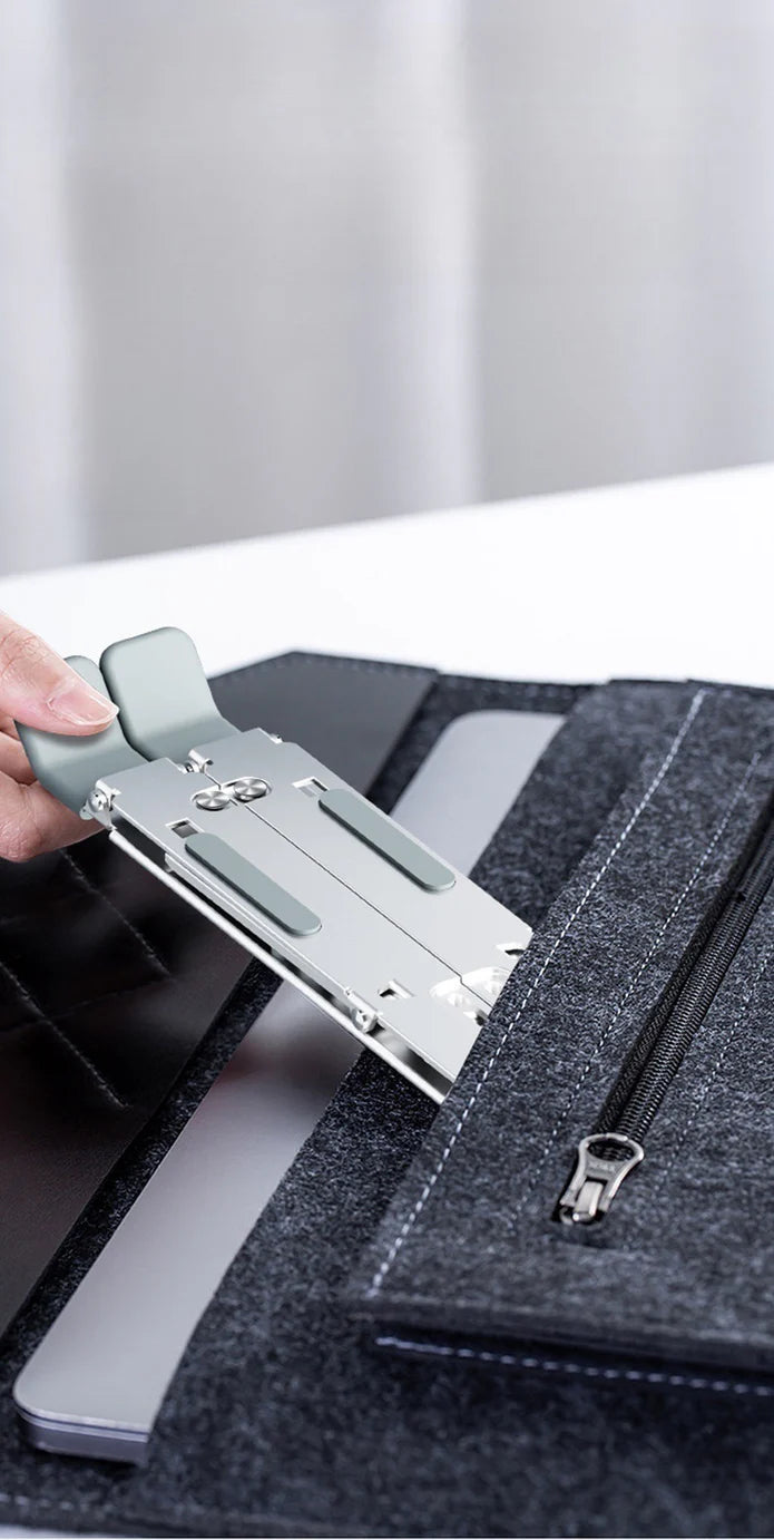 SOPORTE O BASE DE METAL PARA LAPTOP + GRATIS SOPORTE DE ESCRITORIO PARA CELULAR