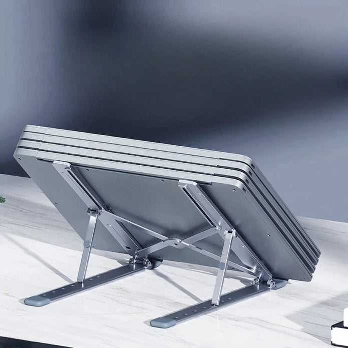SOPORTE O BASE DE METAL PARA LAPTOP + GRATIS SOPORTE DE ESCRITORIO PARA CELULAR