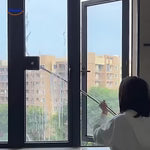 Escobilla de doble cara para ventanas altas