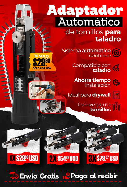 ADAPTADOR AUTOMÁTICO DE PISTOLA DE TORNILLOS PARA DRILL