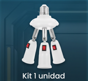 Bases de lámpara con interruptor de encendido y apagado 3 en 1 tipo de base