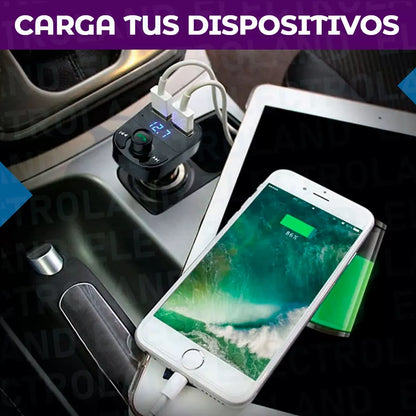 REPRODUCTOR MP3 BLUETOOTH PARA CARRO + GRATIS SOPORTE MAGNETICO DE CELULAR