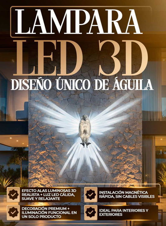 LAMPARA LED 3D DISEÑO ÚNICO DE ÁGUILA TODITO