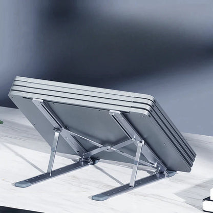 SOPORTE O BASE DE METAL PARA LAPTOP + GRATIS SOPORTE DE ESCRITORIO PARA CELULAR
