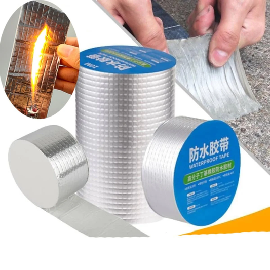 Rollo Cinta Autoadhesiva Impermeabilizante Tapa Goteras Color Gris 15Cm X 10Mts