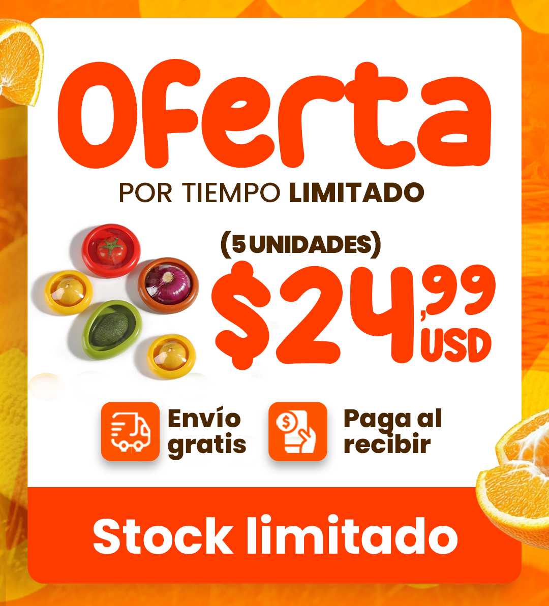 Recipiente de Conservación de Alimentos (5 Unidades)