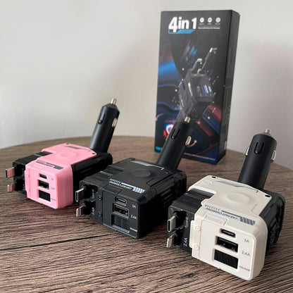 CARGADOR DE AUTO 66W 4 EN 1 MODELO A1 + GRATIS PRODUCTO PARA CARRO